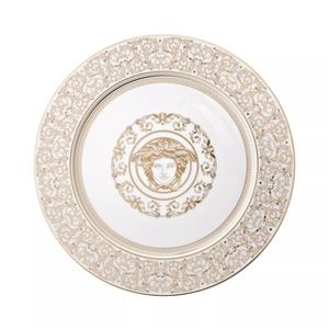 Versace Rosenthal Medusa Gala Gold Large Porcelain Service Plate Platter 13"